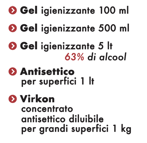 Gel igienizzante mani